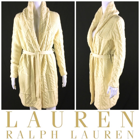 Ralph Lauren Sweaters - NWT Ralph Lauren Sz XS Ivory Cable Knit Cardigan